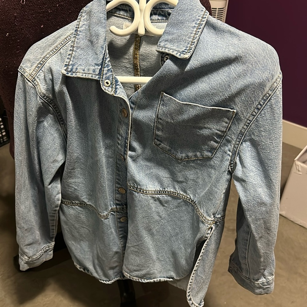 Jacket jean (sleeve style) Zara